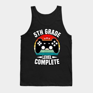 5Th Grade Level Complete Graduation Class Of 2024 Gamer Boys Tank Top